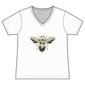 Bee Illustration V-Neck Tee — Vintage Bee Graphic Women's T-Shirt